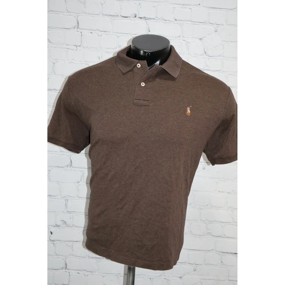 Polo Ralph Lauren Polo Mens XL Brown Pima Soft Touch Short Sleeve Pony Logo